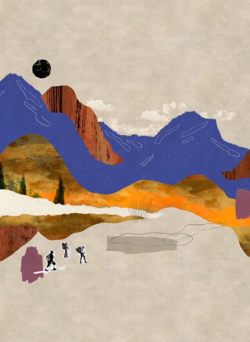 Tres Tintas Carta da parati panoramica Landscape Collage - Beige