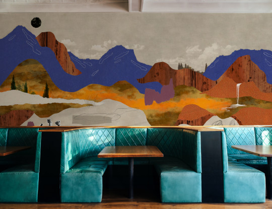 Tres Tintas Carta da parati panoramica Landscape Collage