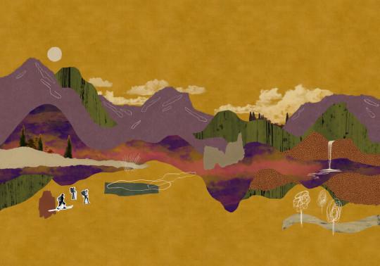 Tres Tintas Carta da parati panoramica Landscape Collage