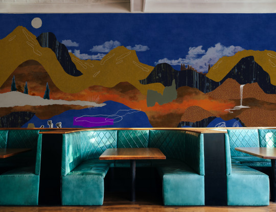 Tres Tintas Carta da parati panoramica Landscape Collage