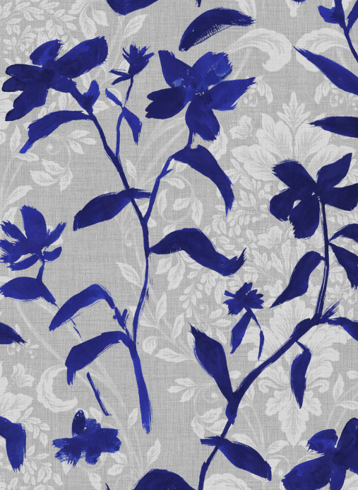Tres Tintas Tapete Blooming Damask - Blue