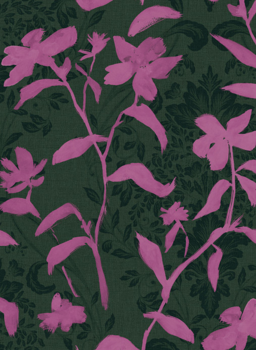 Tres Tintas Tapete Blooming Damask - Fuchsia
