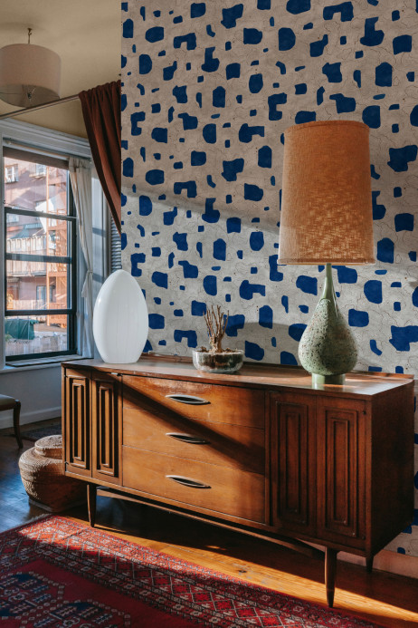 Tres Tintas Papier peint Map Xylography