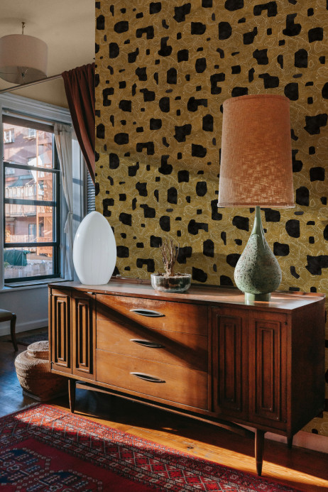 Tres Tintas Papier peint Map Xylography