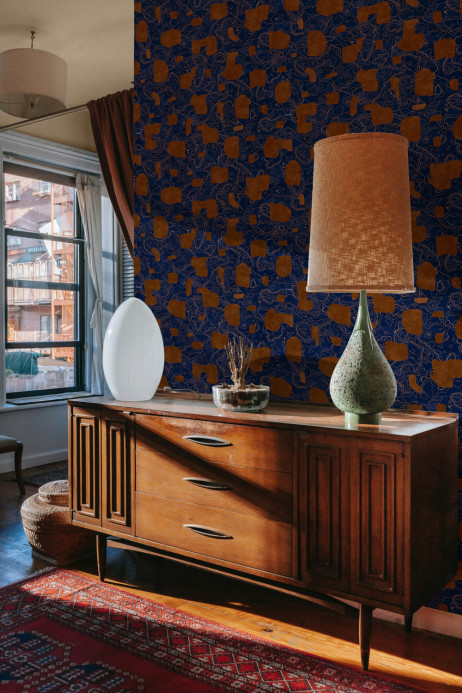 Tres Tintas Papier peint Map Xylography