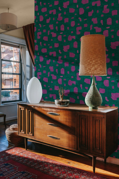 Tres Tintas Papier peint Map Xylography