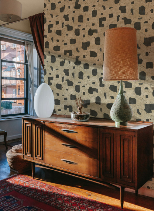 Tres Tintas Papier peint Map Xylography