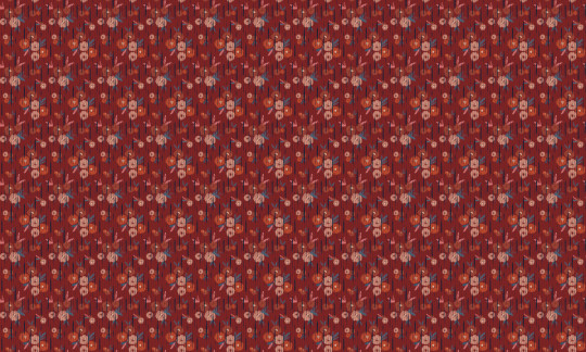 Tres Tintas Tapete Broken Poppies - Red