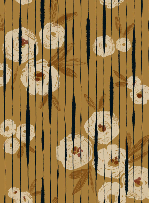 Tres Tintas Tapete Broken Poppies - Ocher