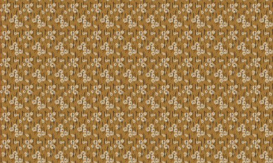 Tres Tintas Tapete Broken Poppies - Ocher