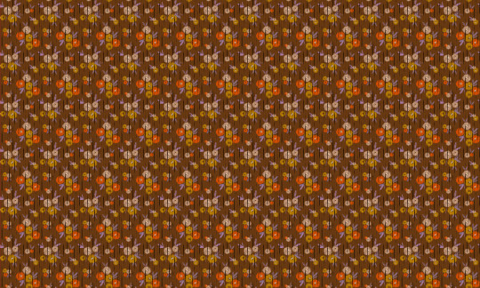 Tres Tintas Tapete Broken Poppies - Tobacco