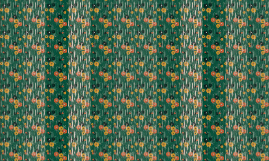 Tres Tintas Tapete Broken Poppies - Green