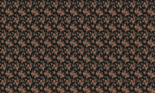 Tres Tintas Tapete Broken Poppies - Black