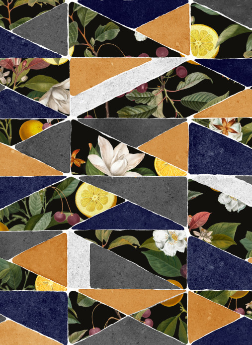 Tres Tintas Carta da parati Hidden Fruits - Ocher