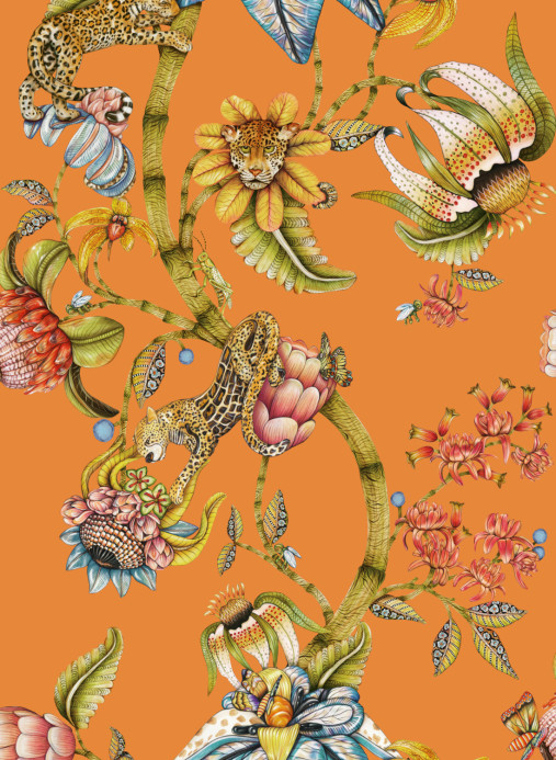 Cole & Son Wallpaper Protea Panthera - Clementine