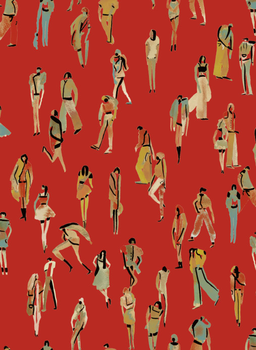 Tres Tintas Tapete Unique People - Red