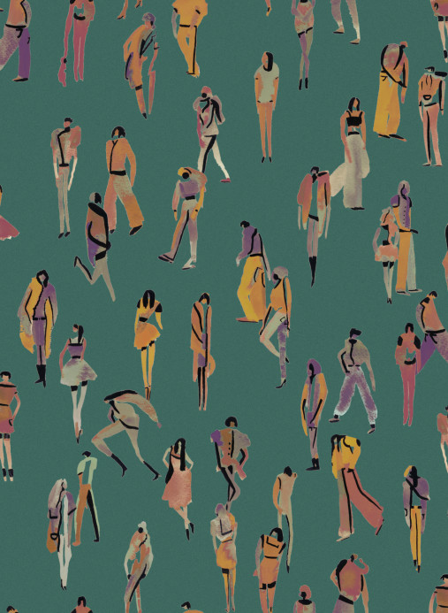 Tres Tintas Tapete Unique People - Turquoise