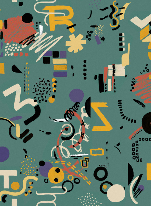 Tres Tintas Tapete Funny Shapes - Turquoise