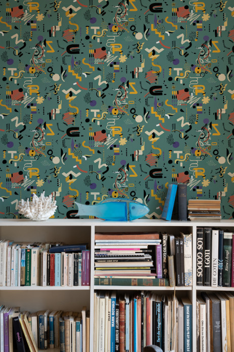 Tres Tintas Tapete Funny Shapes - Turquoise