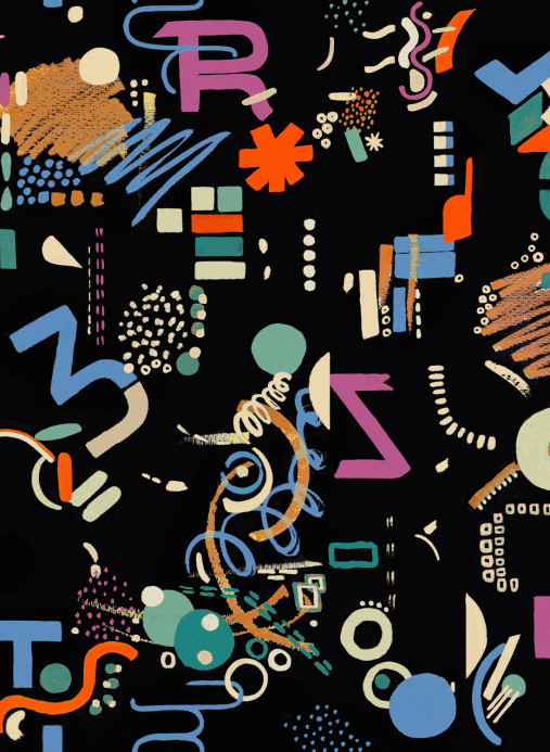 Tres Tintas Tapete Funny Shapes - Black