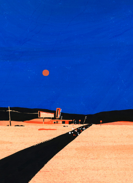 Tres Tintas Wandbild Road Trip - Blue