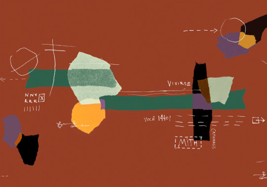 Tres Tintas Wandbild Lettering