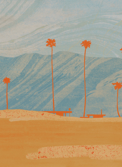 Tres Tintas Wandbild Palms View - Light Blue