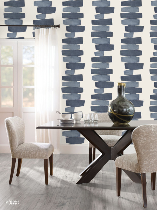 Kravet Tapete Stacked - Indigo