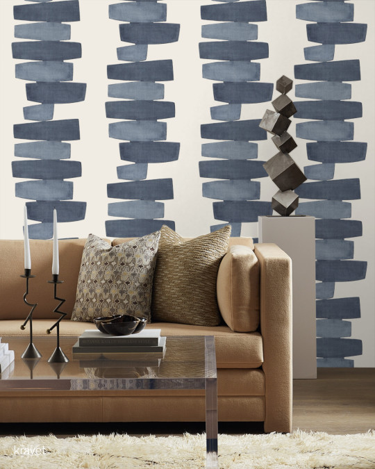 Kravet Tapete Stacked - Indigo