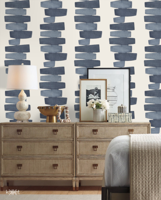 Kravet Tapete Stacked - Indigo