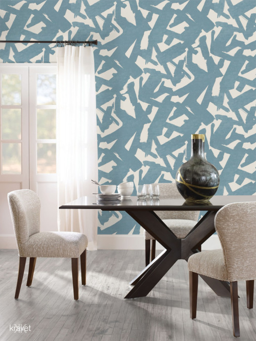 Kravet Tapete Bold Lines - Sky