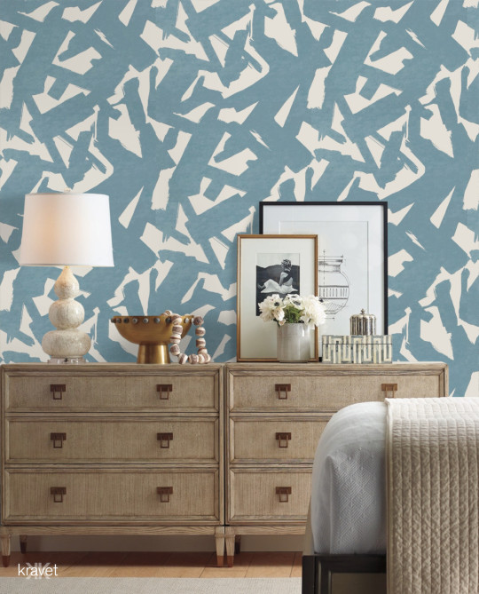 Kravet Tapete Bold Lines - Sky