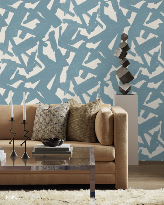 Kravet Tapete Bold Lines - Sky