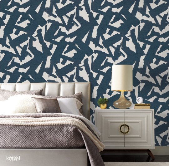 Kravet Tapete Bold Lines - Indigo