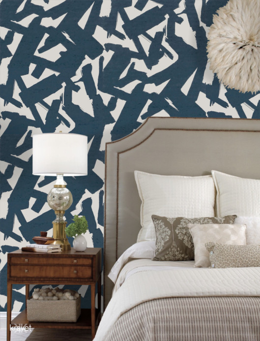 Kravet Tapete Bold Lines - Indigo