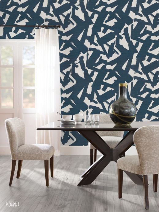 Kravet Tapete Bold Lines - Indigo