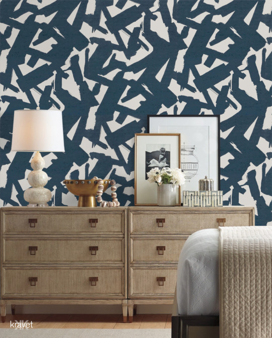 Kravet Tapete Bold Lines - Indigo