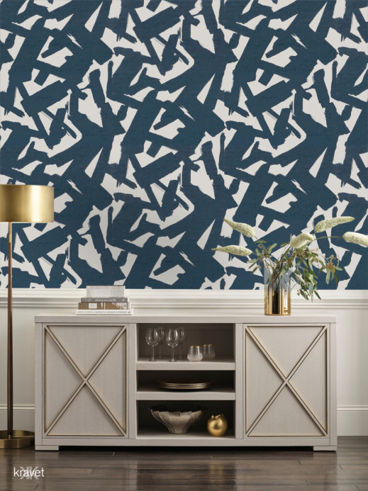 Kravet Tapete Bold Lines - Indigo