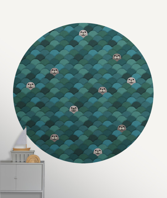 Studio Ditte Wandbild Seals Circle/ Zeehonden Cirkel