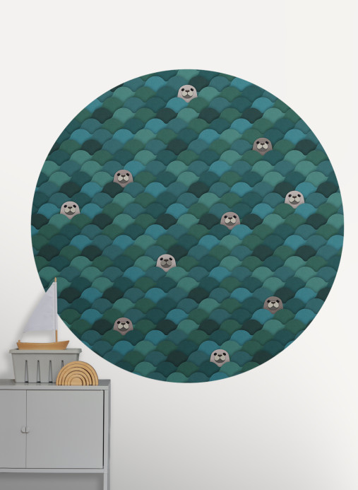 Studio Ditte Wandbild Seals Circle/ Zeehonden Cirkel