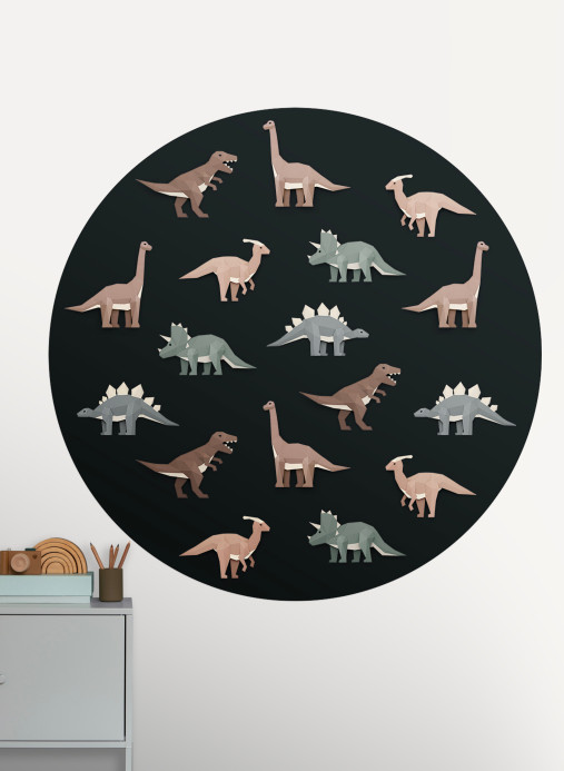 Studio Ditte Wandbild Dinosaur Circle/ Dinosaurus Cirkel
