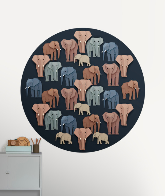 Studio Ditte Wandbild Elephant Circle/ Olifanten Cirkel