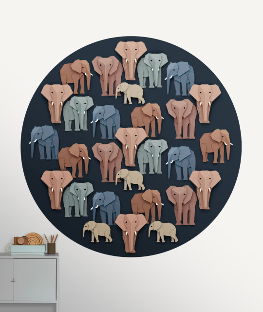 Studio Ditte Wandbild Elephant Circle/ Olifanten Cirkel