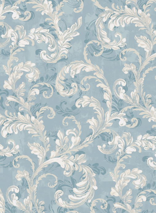 Coordonné Tapete Byzantine Damask - Sapphire