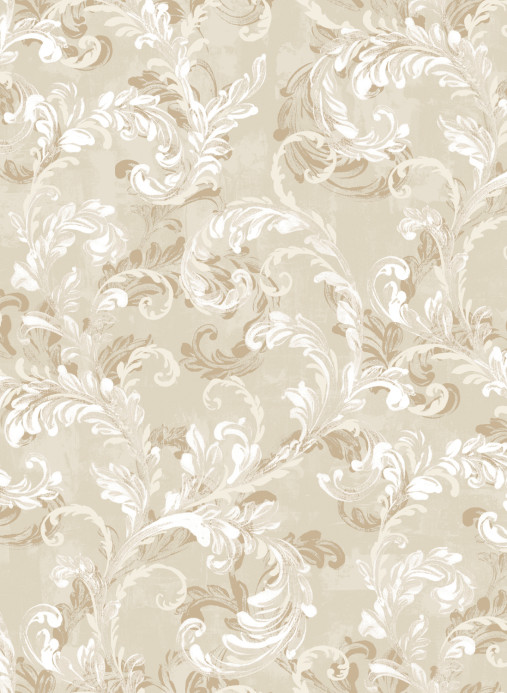 Coordonné Tapete Byzantine Damask - Stone