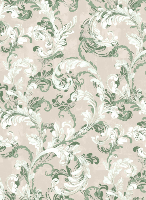 Coordonné Tapete Byzantine Damask - Sage