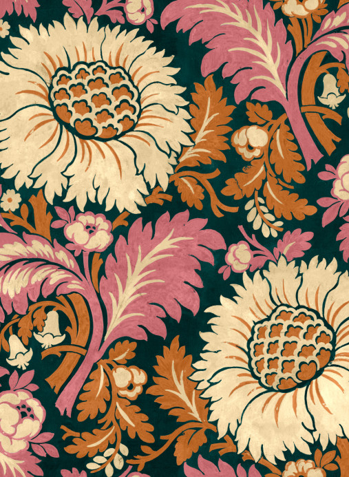 Coordonné Wallpaper Chinese Damask - Coral