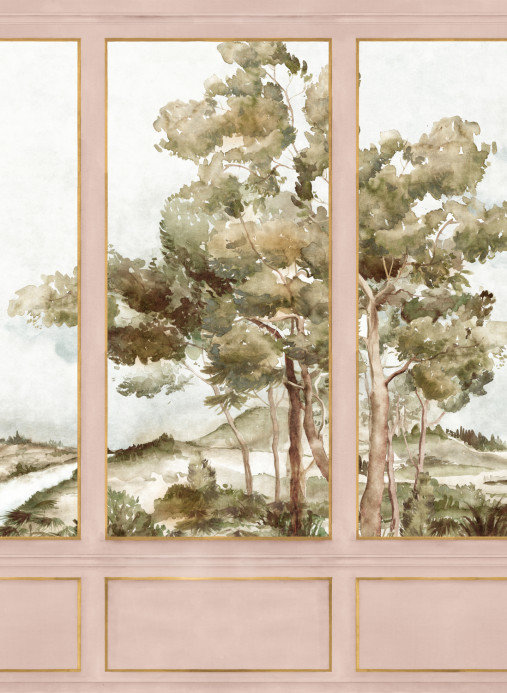 Coordonné Mural Damaskus View - Peach