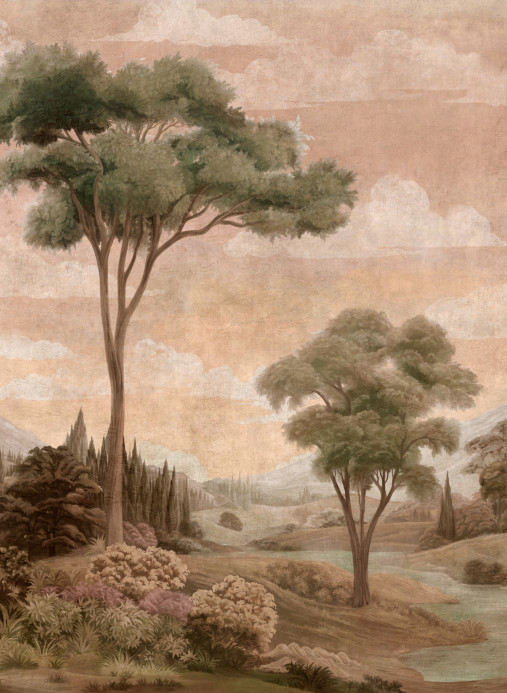 Coordonné Wandbild Silk Route - Peach