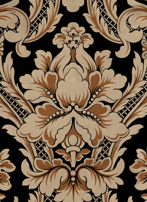 Coordonné Papier peint Venetian Damask - Onyx